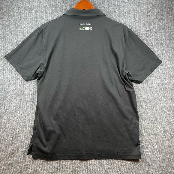 Travis Mathew Chive Golf Polo Shirt Men's Large Black Short Sleeve Casual - Picture 9 of 10